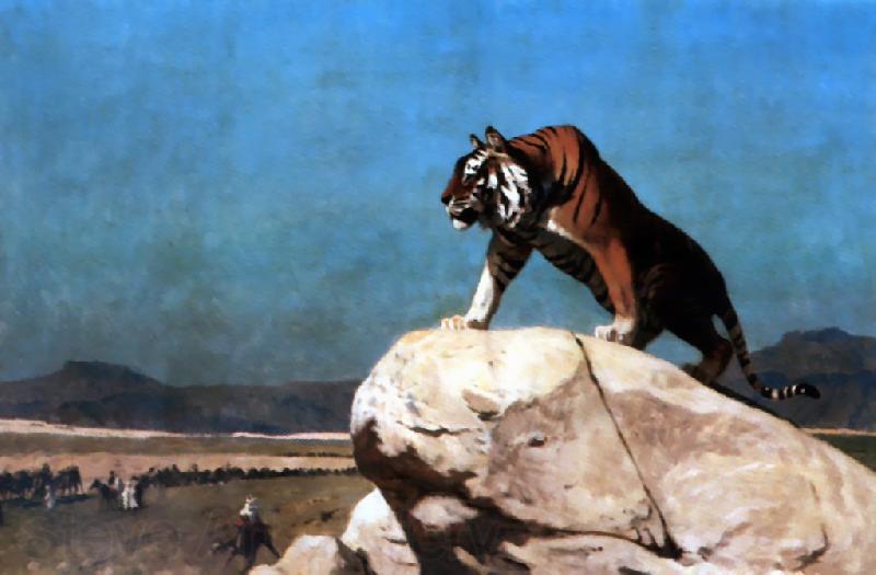 Jean Leon Gerome Tiger on the Watch Spain oil painting art